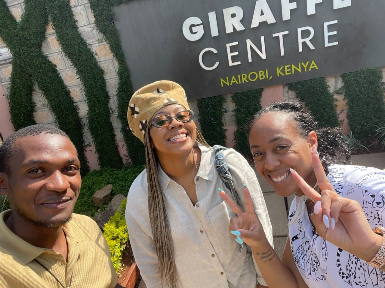 Guests at the Giraffe Centre in Nairobi